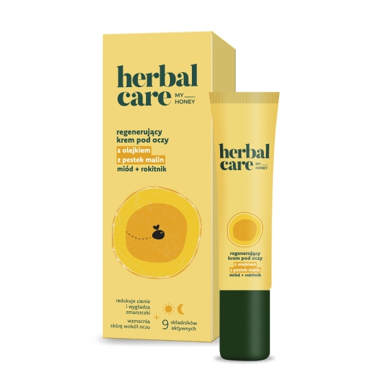 HERBAL CARE My Honey Regenerujący Krem pod oczy z olejkiem z pestek malin + miód i rokitnik na dzień i noc 15 ml