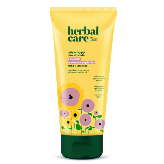 HERBAL CARE My Honey Upiększający Mus do ciała z olejkiem ze słodkich migdałów + miód i lawenda - do skóry suchej i pozbawionej blasku 200 ml
