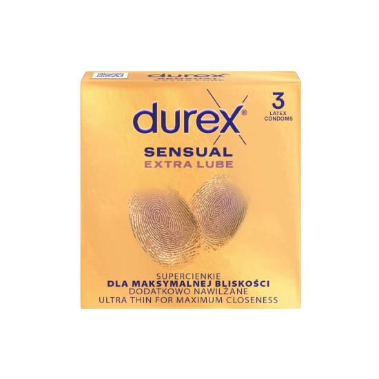 DUREX Sensual Extra Lube Prezerwatywy supercienkie - dodatkowo nawilżane 1 op.-3 sztuki