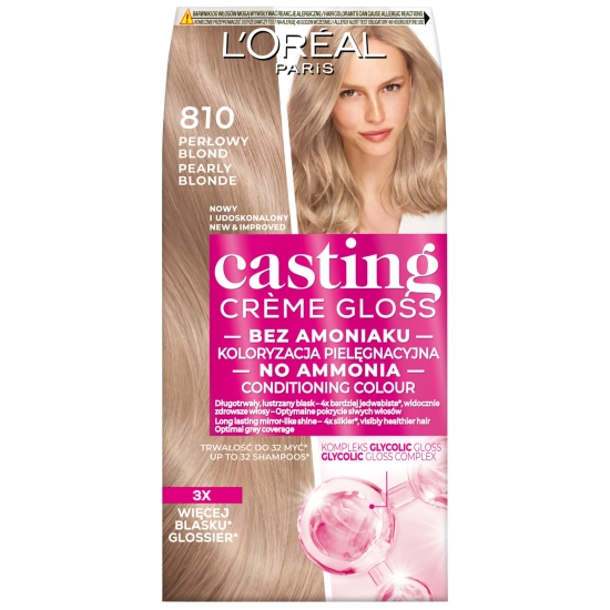 LOREAL Casting Creme Gloss Krem koloryzujący nr 810 Perłowy Blond