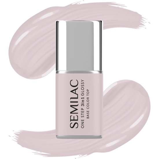 SEMILAC One Step Glossy 3in1 Lakier hybrydowy do paznokci S610 Barely Pink 7 ml
