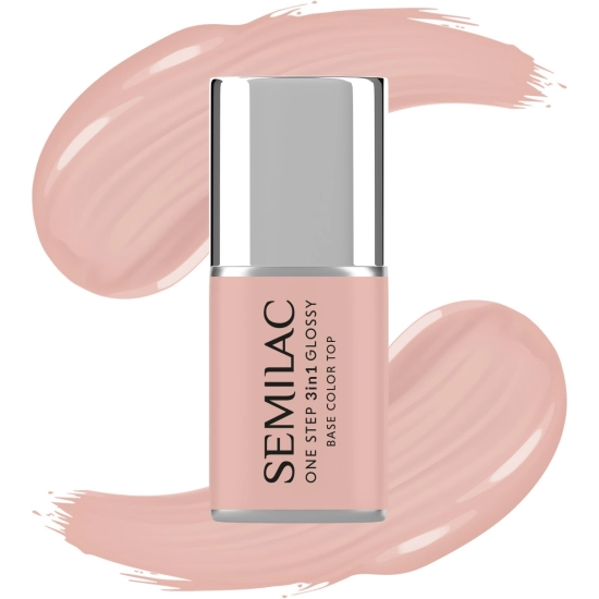 SEMILAC One Step Glossy 3in1 Lakier hybrydowy do paznokci S450 Light Peach 7 ml
