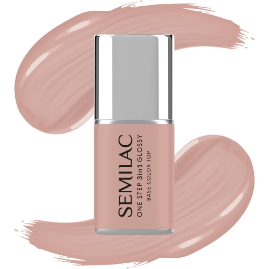 SEMILAC One Step Glossy 3in1 Lakier hybrydowy do paznokci S210 French Beige 7 ml