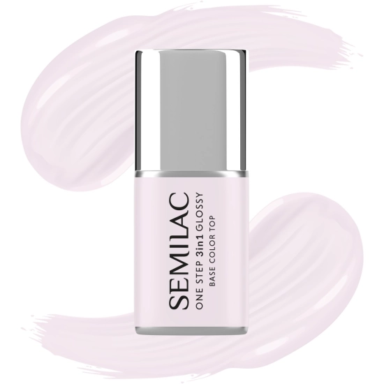 SEMILAC One Step Glossy 3in1 Lakier hybrydowy do paznokci S235 Peach Beige 7 ml