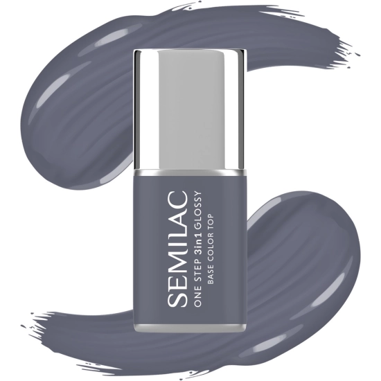 SEMILAC One Step Glossy 3in1 Lakier hybrydowy do paznokci S185 Stone Grey 7 ml