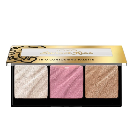 JOKO Sunset Kiss Paletka do konturowania twarzy - róż,rozświetlacz i bronzer
