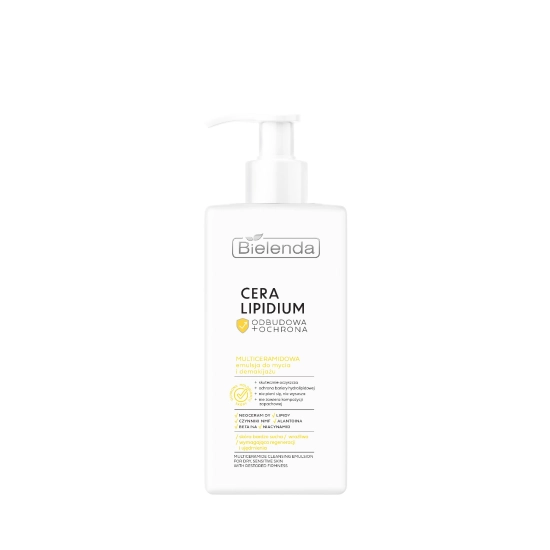 BIELENDA Cera Lipidium Odbudowa + Ochrona Multiceramidowa emulsja do mycia i demakijażu 300 ml