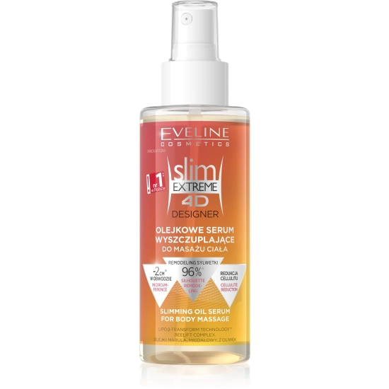 EVELINE SERUM WYSZCZUPLAJĄCE 4D OLEJKOWE DO MASAŻU CZYNNIK MIĘKKI 150 ML