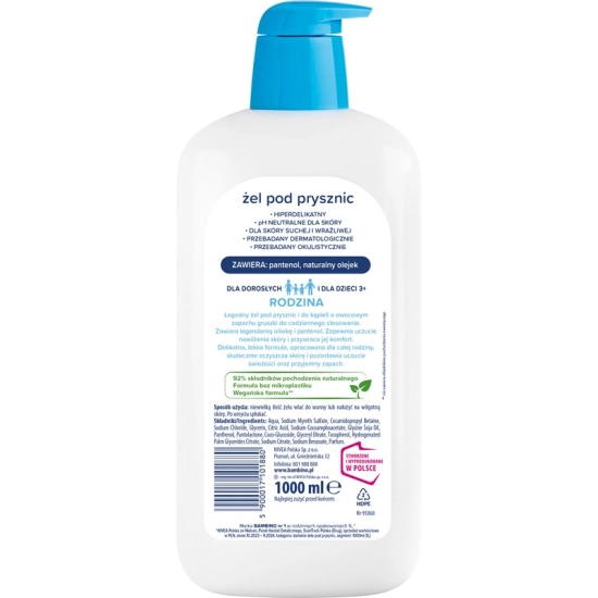 ŻEL POD PRYSZNIC BAMBINO HIPERDELIKATNY ZAPACH GRUSZKI 1000 ML