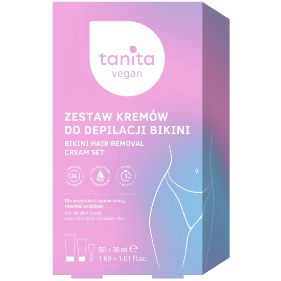 TANITA ZESTAW DO DEPILACJI BIKINI Z KREMEM I BALSAMEM 80ML