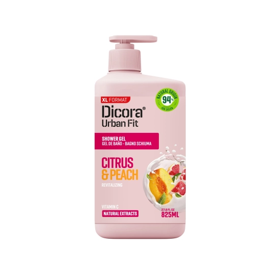 DICORA ŻEL POD PRYSZNIC CYTRUSY I BRZOSKWINIA Z WITAMINĄ C 825 ML