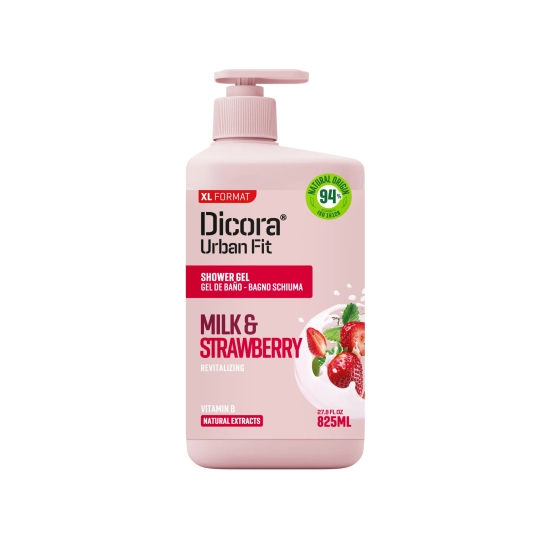 DICORA ŻEL POD PRYSZNIC MLEKO I TRUSKAWKA 825 ML NAWILŻANIE I PIELĘGNACJA