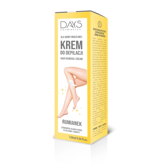 DAYS COSMETICS KREM DO DEPILACJI Z RUMIANKIEM 120 ML - ULTRA GŁADKOŚĆ