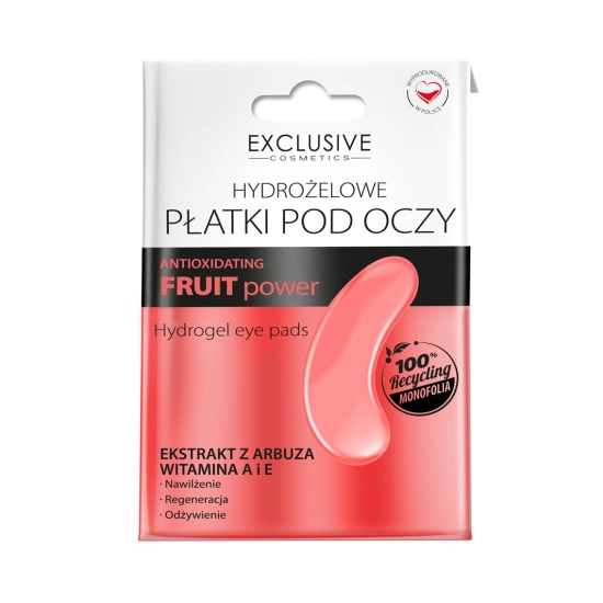 EXCLUSIVE COSMETICS Fruit Power Płatki hipoalergiczne pod oczy Regenerujące 1 para