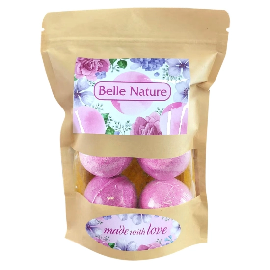 BELLE NATURE Musujące Kule do kąpieli - Leśne Jagody 1op.-(6x50g)