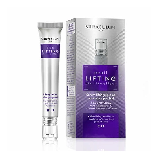 MIRACULUM  Pepti Lifting Serum liftingujące na opadające powieki na dzień i noc 20 ml