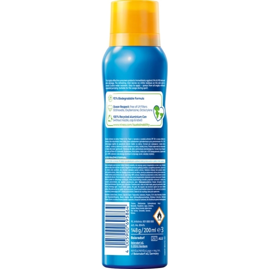 NIVEA SUN Protect & Dry Touch Balsam odświeżający do opalania w sprayu SPF30 200 ml