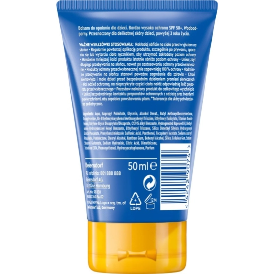 NIVEA SUN Kids Protect & Care Balsam ochronny do opalania dla dzieci Pocket Size SPF50+ 50 ml
