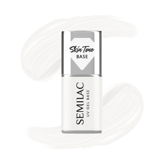 SEMILAC Skin Tone Baza coverowa do lakierów hybrydowych półtransparentna Coconut Cream 7 ml