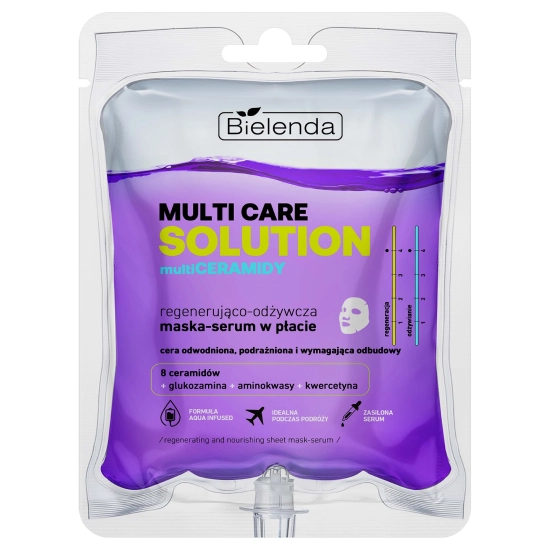 BIELENDA Multi ceramidy Maska-serum w płacie regenerująco - odżywcza