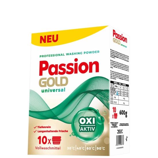 PASSION GOLD Professional Proszek do prania Uniwersalny 600 g