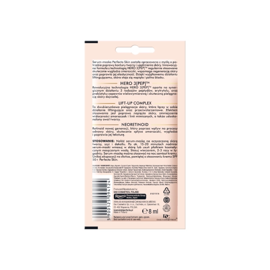 PERFECTA Skin MK Liftingująca maska - serum przeciwzmarszczkowa 8 ml