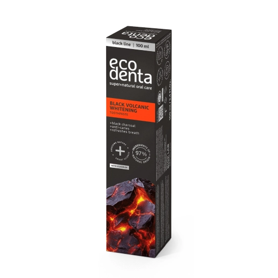 ECODENTA CZARNA PASTA Wybielająca Z MINERAŁAMI WULKANICZNYMI 100 ML