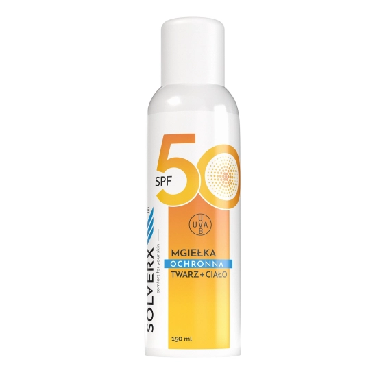SOLVERX Sunny Skin Mgiełka ochronna do twarzy i ciała SPF 50+  150 ml