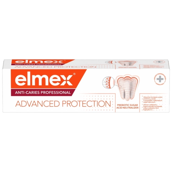 ELMEX PROFESSIONAL PASTA DO ZĘBÓW ANTYPRÓCHNICZA Z FLUOREM 75 ML