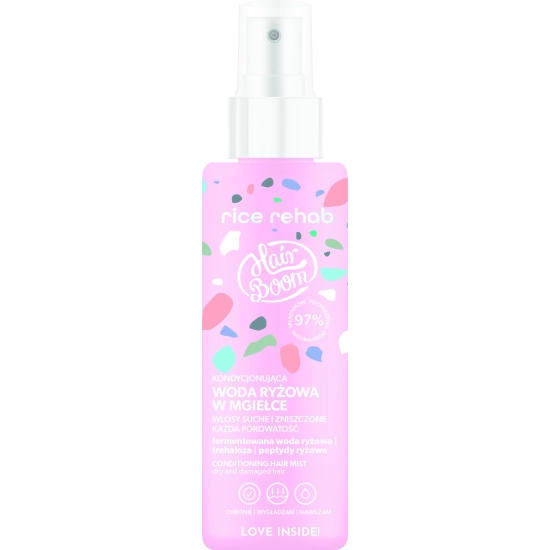 HAIRBOOM Rice Rehab Kondycjonująca woda ryżowa do włosów w mgiełce 200 ml
