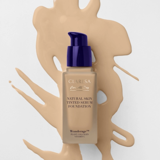 CLARESA Natural Skin Tinted Serum Foundation Podkład-serum z naturalnym wykończeniem 2WO Medium Olive 32 ml