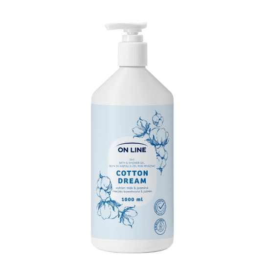 ON LINE Płyn do kąpieli i żel pod prysznic 2w1 Cotton Dream 1000 ml