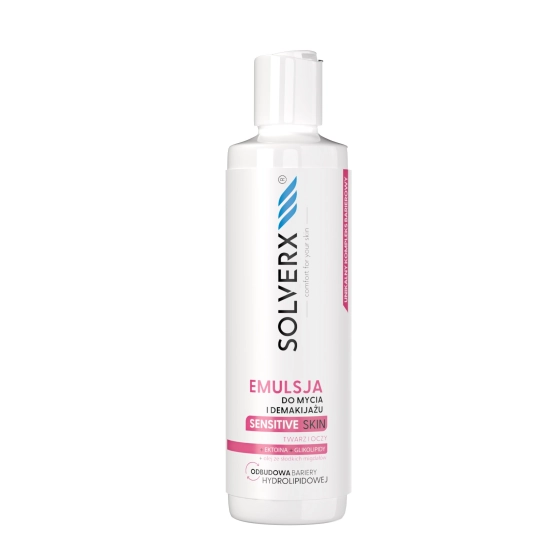 SOLVERX Sensitive Skin Emulsja do mycia i demakijażu twarzy i oczu 200 ml