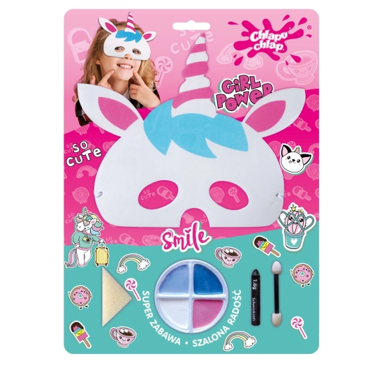 CHLAPU CHLAP ZESTAW do kreatywnej zabawy Girl Power - Maska UNICORN