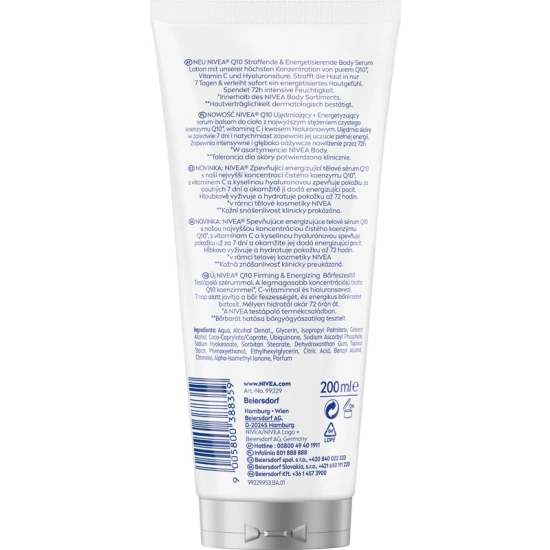 NIVEA Q10 Firming Energizing Ujędrniające serum - balsam do ciała 200 ml