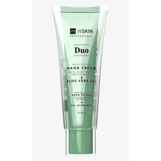 HISKIN DUO Rozjaśniający krem do rąk z niacynamidem i witaminą c 2 x 30 ml