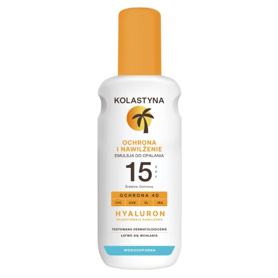 KOLASTYNA Ochrona i nawilżenie Emulsja do opalania w sprayu SPF15+ 200 ml