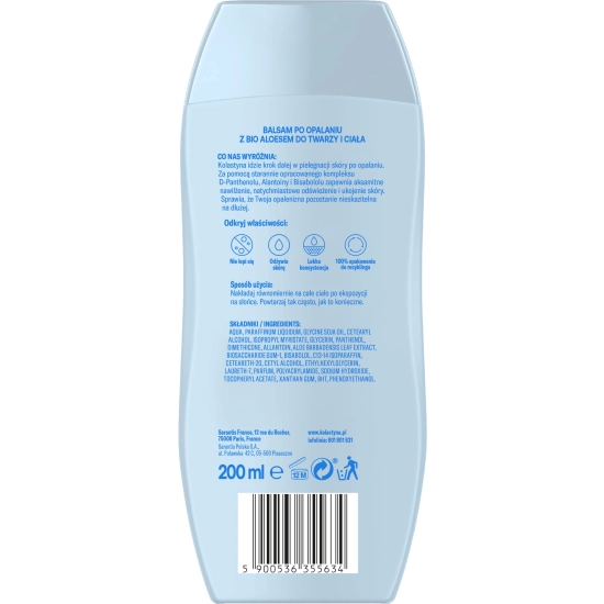 KOLASTYNA Kompleks kojąco - nawilżający Balsam po opalaniu - Bio Aloes 200 ml
