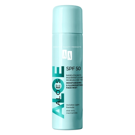 AA Aloes Mgiełka do twarzy nawilżająco - rozświetlająca  SPF50 100 ml