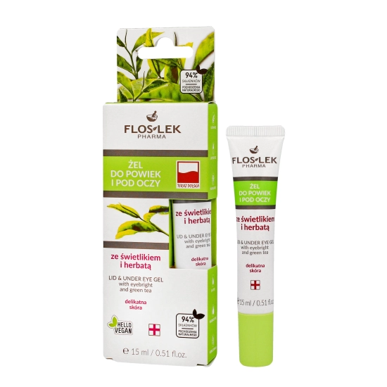 Floslek Pharma Żel ze świetlikiem i herbatą do powiek i pod oczy w tubce 15ml