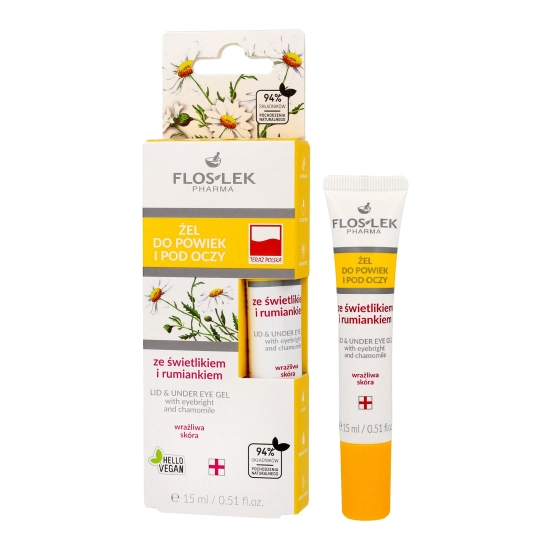 Floslek Pharma Żel ze świetlikiem i rumiankiem do powiek i pod oczy w tubce 15ml
