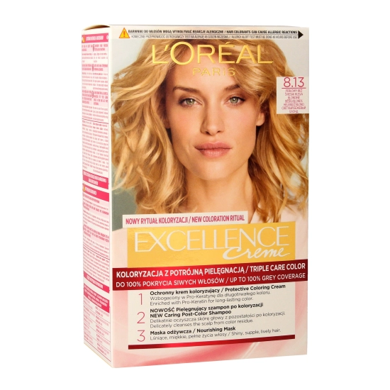 Loreal Excellence Creme Krem koloryzujący 8.13 perłowy beż