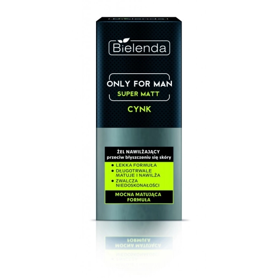 Bielenda Only for Man Super Matt Żel nawilżający przeciw błyszczeniu się skóry  50ml