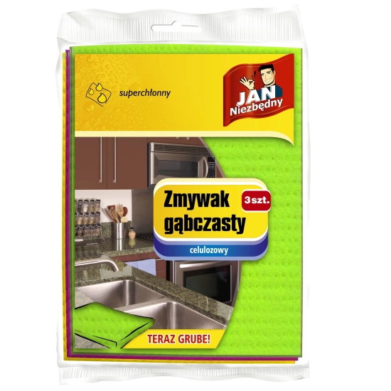 Sarantis Jan Niezbędny Zmywak gąbczasty 3szt