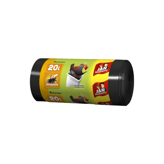 Sarantis Jan Niezbędny Worki na śmieci HD easy pack czarne 20 L  40szt.