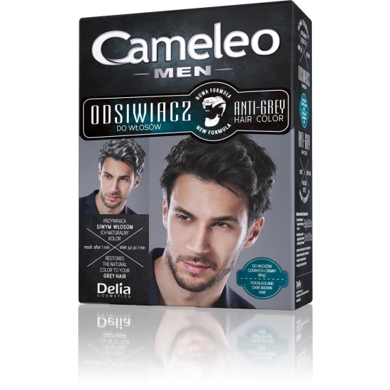 Delia Cosmetics Cameleo Odsiwiacz dla mężczyzn do włosów czarnych i ciemnego brązu  1op