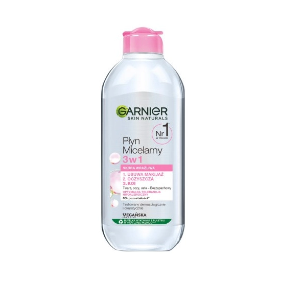 Garnier Essentials  Płyn micelarny do cery wrażliwej 3w1  400ml