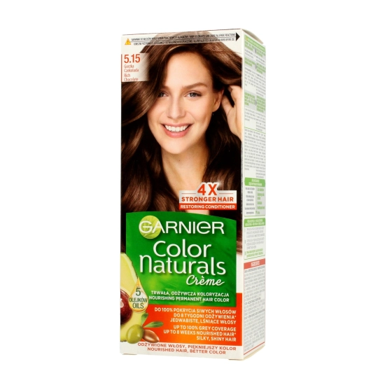 Garnier Color Naturals Krem koloryzujący nr 5.15 Gorzka Czekolada 1op