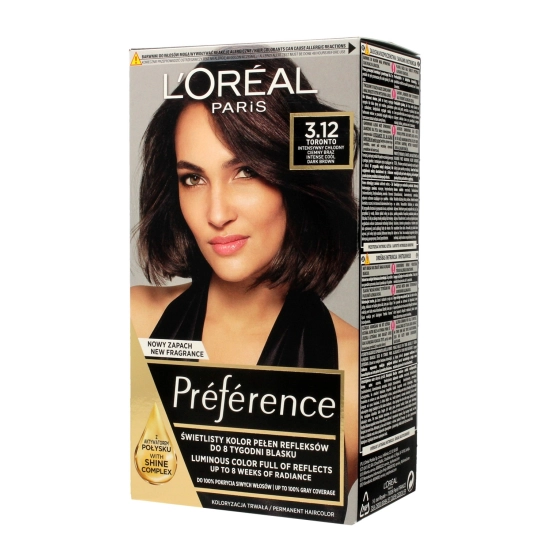 Loreal Farba Recital Preference 3.12 Honore-Intensywny Chłodny Ciemny Brąz