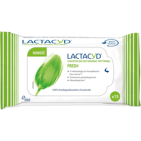 Lactacyd Fresh Chusteczki do higieny intymnej  1op.- 15szt